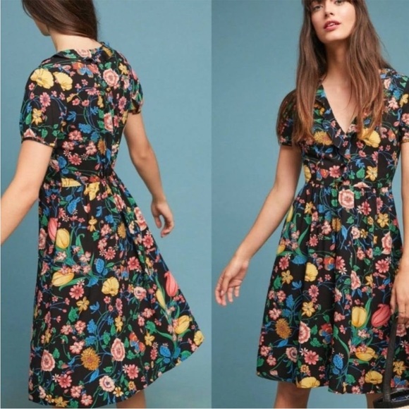 BOGO! Anthropologie Maeve Bloedel Floral Dress Sz 8